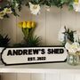 Personalised Shed Workshop Vintage Wooden Road Sign, thumbnail 3 of 8