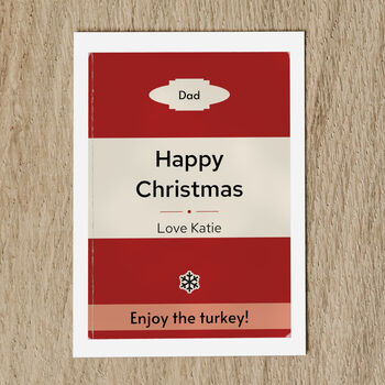 Personalised Christmas Card For Her Or Him Book Cover, 7 of 9