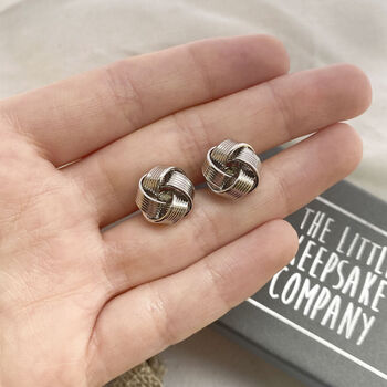 Stainless Steel Personalised Knot Cufflinks, 2 of 3