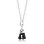 Sterling Silver Panda Charm Necklace, thumbnail 2 of 6