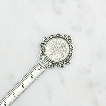 60th Birthday Sixpence Vintage Bookmark, 4 of 6