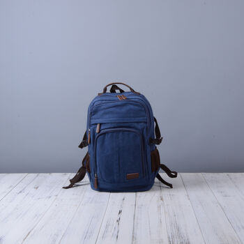 Colourway Canvas Backpack Rucksack, 3 of 12