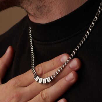 Silver 5mm Personalised Cuban Chain Necklace, 4 of 11