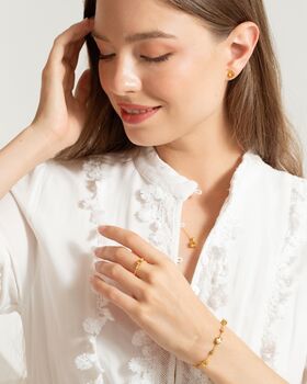 Citrine Solitaire Pendant Necklace In Sterling Silver And Gold, 7 of 11