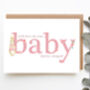 Personalised Pink Rabbit Baby Shower Card, thumbnail 2 of 4