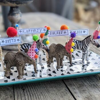 Set Of Four Personalised Party Animal Place Names, 2 of 9