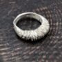 Small Hasselback Eco Sterling Silver Ring, thumbnail 3 of 5