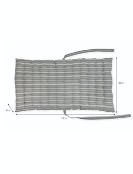 Striped Cotton Bench And Chair Pads, 3 of 5