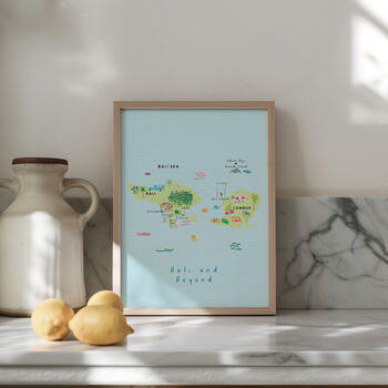 Illustrated Map Of Bali And Lombok Art Print, 2 of 6