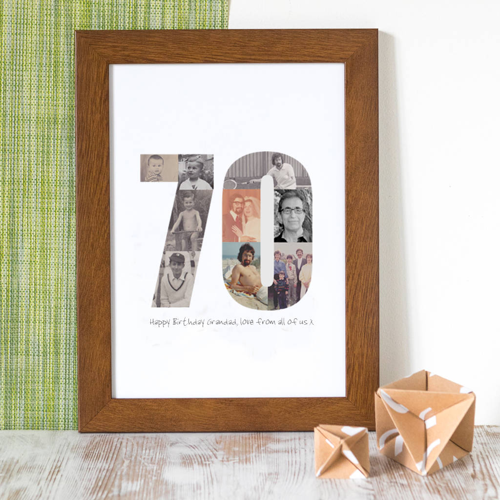 Personalised Birthday Photo Print 60th 70th 80th, 1 of 5