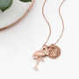 Personalised 18ct Rose Gold Plated Flamingo Necklace, thumbnail 1 of 4