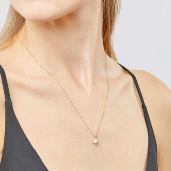 Personalised 9ct Gold Opal Necklace October Birthstone, 2 of 10