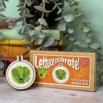 Lettuce Celebrate! Mini Cross Stitch Kit, 2 of 4