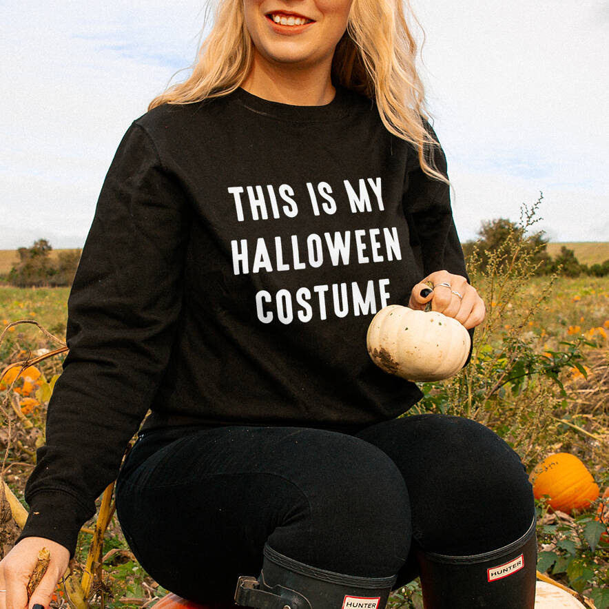 'Halloween Costume' Halloween Unisex Sweatshirt Jumper, 1 of 9