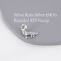 German Shepard Dog Stud Earrings In Sterling Silver, thumbnail 8 of 11
