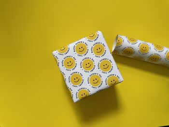 Personalised Father's Day Smiley Face Wrapping Paper, 2 of 2