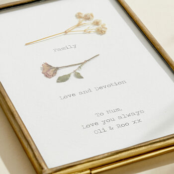 Personalised Pressed Flower Message Print, 4 of 4