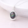 Personalised Sterling Silver Rainbow Obsidian Gemstone Photo Locket Necklace, thumbnail 1 of 8