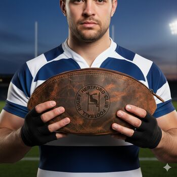 Personalised Buffalo Leather Sports Washbag, 8 of 12