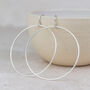 Sterling Silver Geo Circle Hoop Earrings, thumbnail 1 of 3