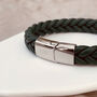 Mens Personalised Leather Bracelet, thumbnail 1 of 3