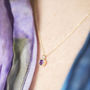 Amethyst February Birthstone Gold Solitaire Pendant, thumbnail 4 of 7