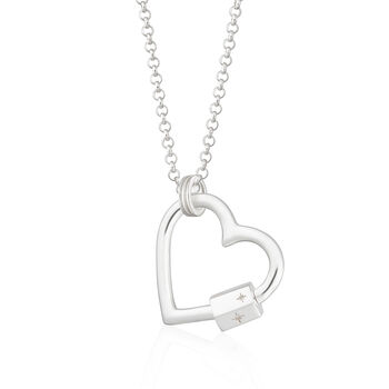 Personalised Heart Carabiner Charm Collector Necklace, 9 of 11