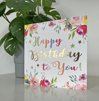 Superstar Floral Birthday Card, 2 of 2