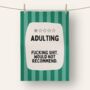 Adulting | Tea Towel, thumbnail 2 of 2