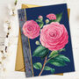 Pink Camelia Flower Blank Card, thumbnail 1 of 3