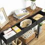 Console Table Slim Sofa Table With Three Drawers, thumbnail 4 of 9