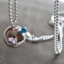 Harmony Ball Pregnancy Necklace With Turquoise Pearl, thumbnail 2 of 7