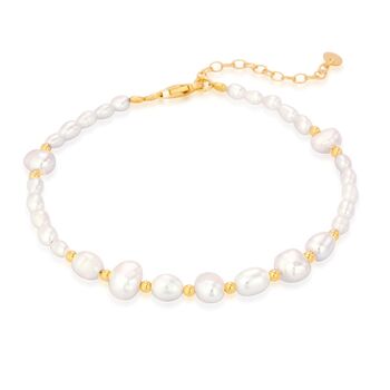 Niko 18ct Gold Plate Pearl Bracelet, 2 of 3