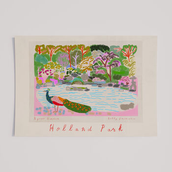 Kyoto Garden Holland Park Art Print London Kensington Poster, 3 of 5