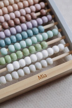 Personalised Wooden Colourful Abacus Toy, 5 of 5