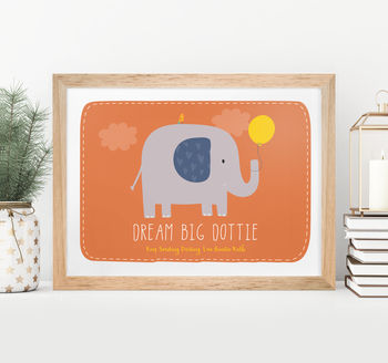 Personalised Children's Elephant Print, 5 of 7