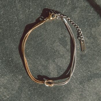 Infinity Knot Bracelet Gold And Silver Gift, 2 of 12