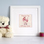 Personalised New Baby Girl Picture Gift, thumbnail 1 of 12