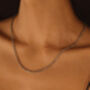 Anchor Chain Necklace Silver Minimal Gift, thumbnail 4 of 5