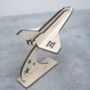 3D Personalised Wood Space Shuttle Card, thumbnail 3 of 4