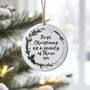 First Christmas As A Family Of Personalised Ceramic Tree Decoration, thumbnail 1 of 3