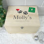Personalised Santa Hat Paws Pet Christmas Eve Box, thumbnail 1 of 7