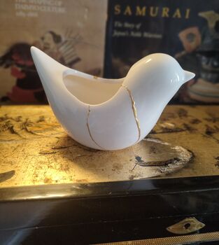 White Porcelain Bird Ornament, 3 of 3