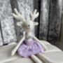 Christmas Linen Ballerina Reindeer Soft Toy, thumbnail 7 of 9