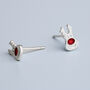 Sterling Silver Rudolph Stud Earrings, thumbnail 2 of 4