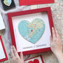Where It All Began Personalised Map Heart Print Gift, thumbnail 6 of 12