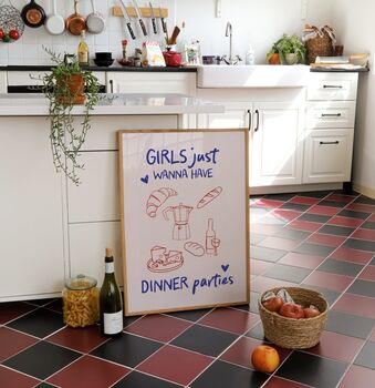 Girl's Dinner Kitchen Print, 3 of 3