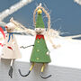 Tin Elf Christmas Tree Decoration, thumbnail 2 of 4