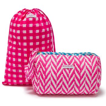 Quilted Wash Bag | Neon Pink, 3 of 3