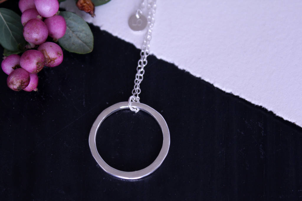 silver hoops necklace